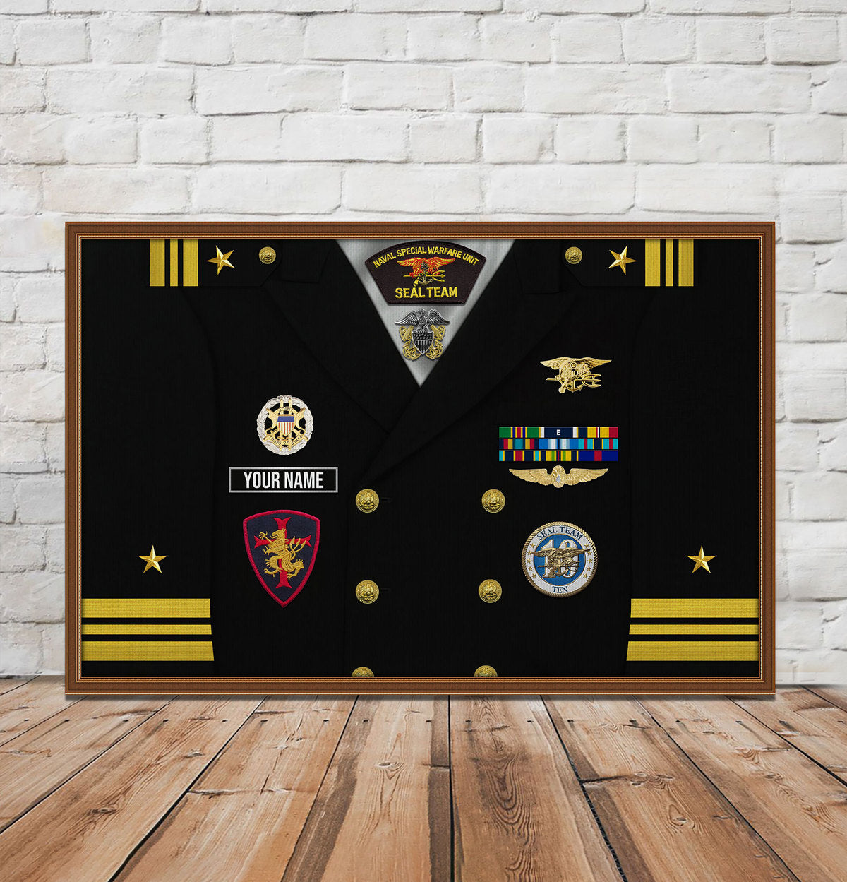 Personalized Name & Ranks U.S. Navy Seal Officer Digital File/ Poster/ Canvas