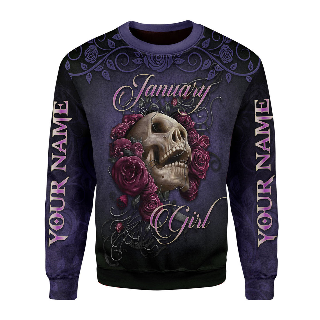 CustomsPig Personalized Ugly Sweater I'm A January Girl All Over Printed