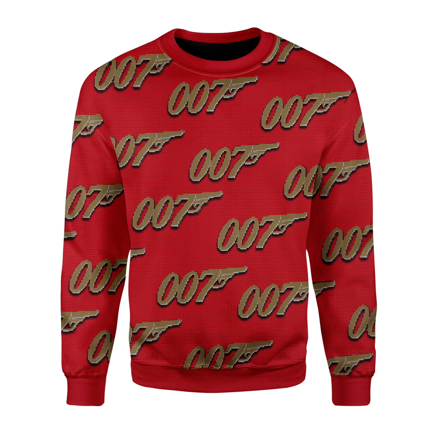 Customspig Christmas Sweater 007 Detective 3D Apparel