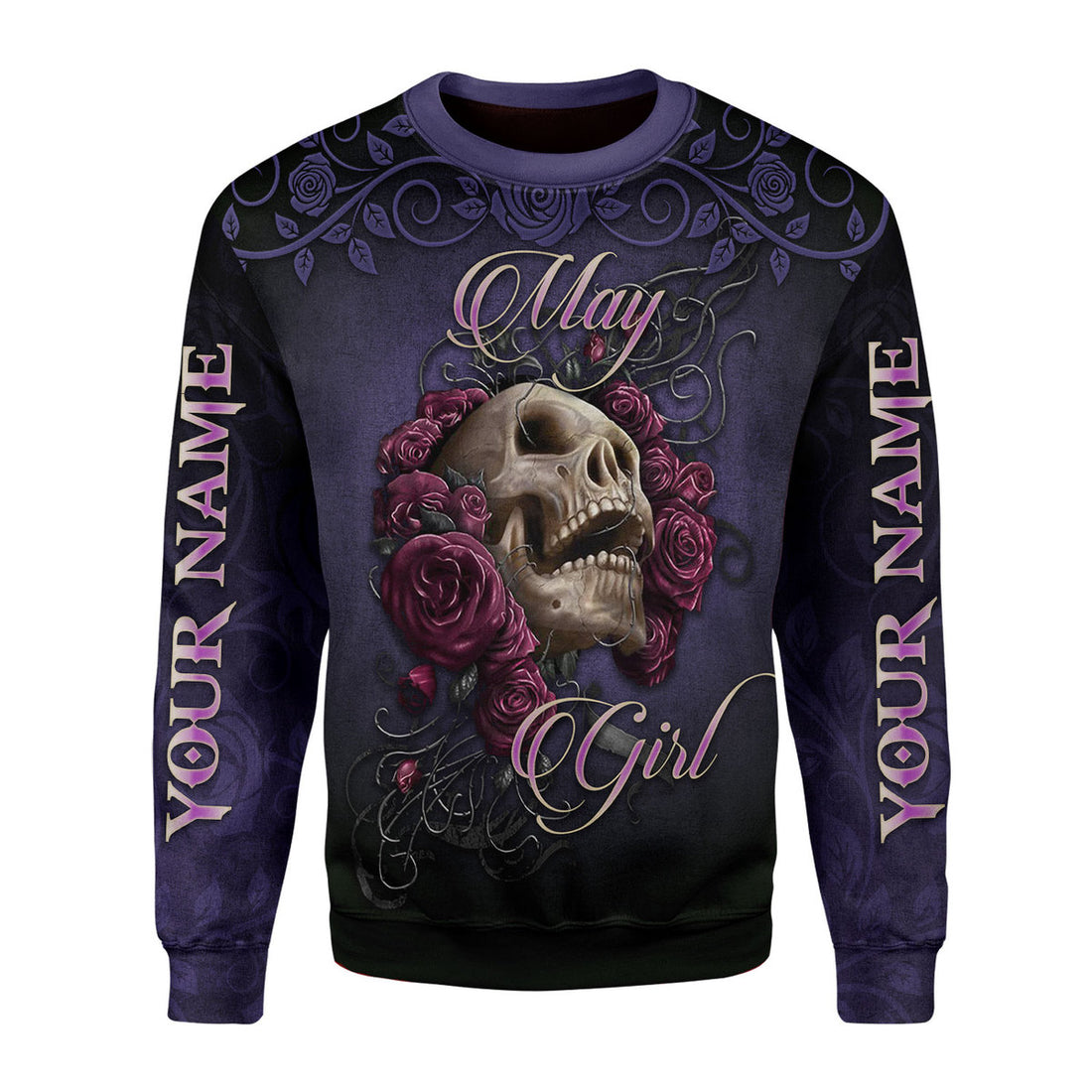 CustomsPig Personalized Ugly Sweater I'm A May Girl All Over Printed