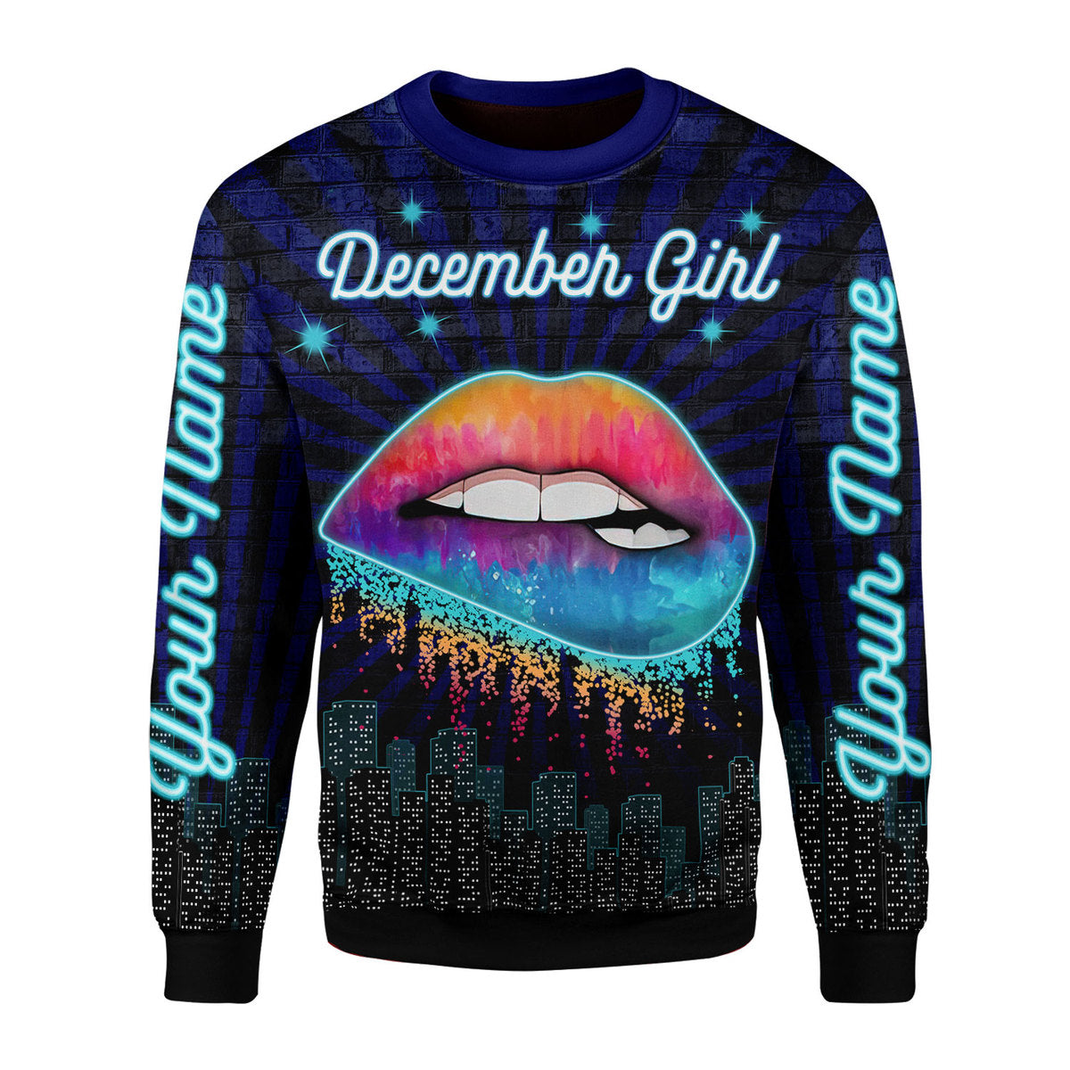CustomsPig Personalized Ugly Sweater December Girl All Over Printed