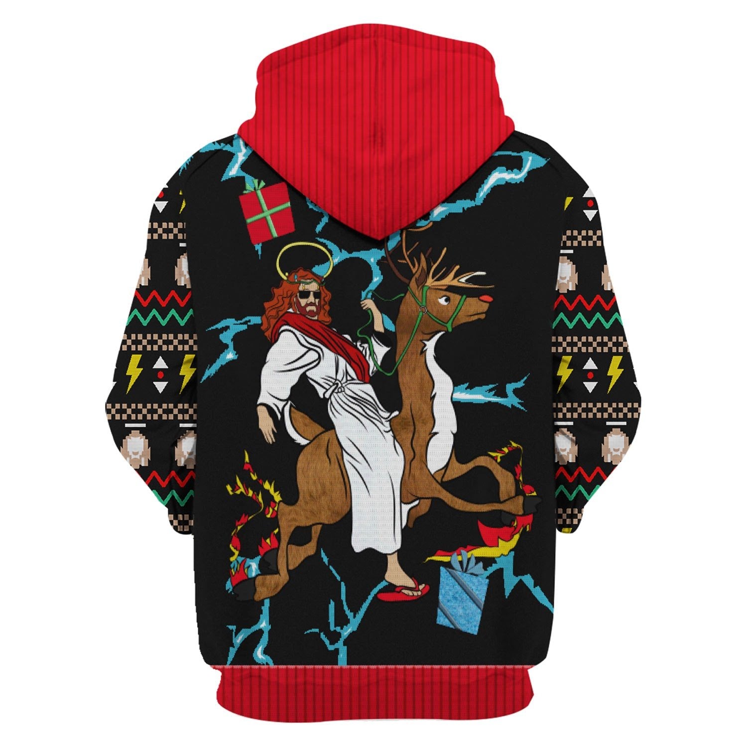 Customspig Unisex Tops Pullover Sweatshirt Jesus Christmas 3D Apparel