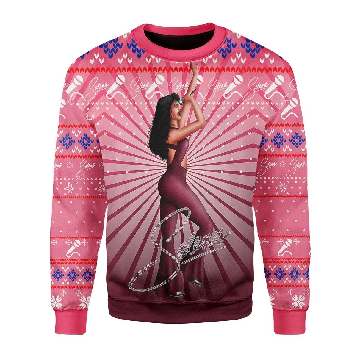 Gearhomies Christmas Unisex Sweater Selena Quintanilla 3D Apparel
