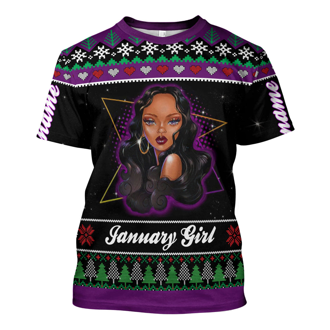 CustomsPig Personalized T-Shirt January Girl All Over Printed