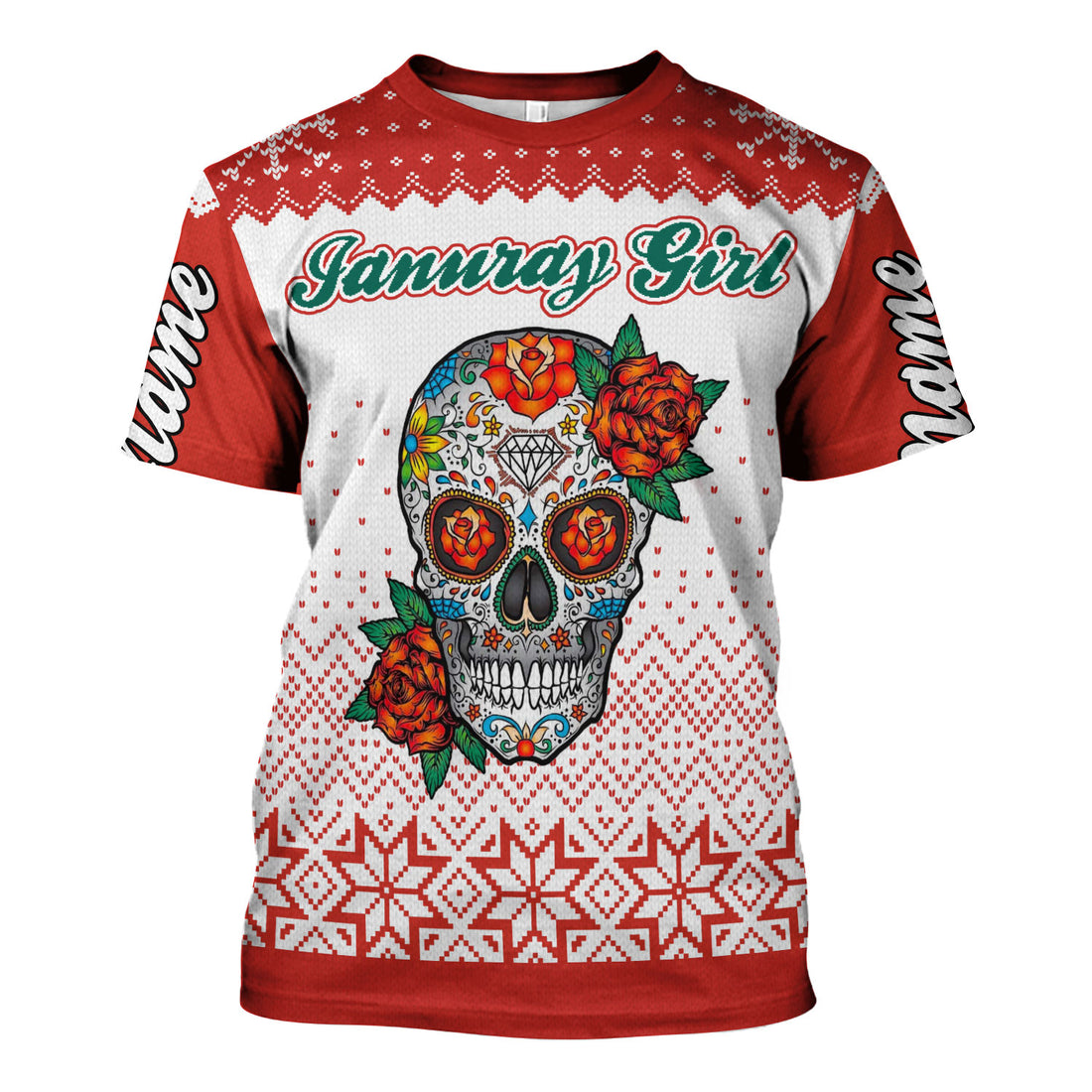 CustomsPig Personalized T-Shirt January Girl All Over Printed