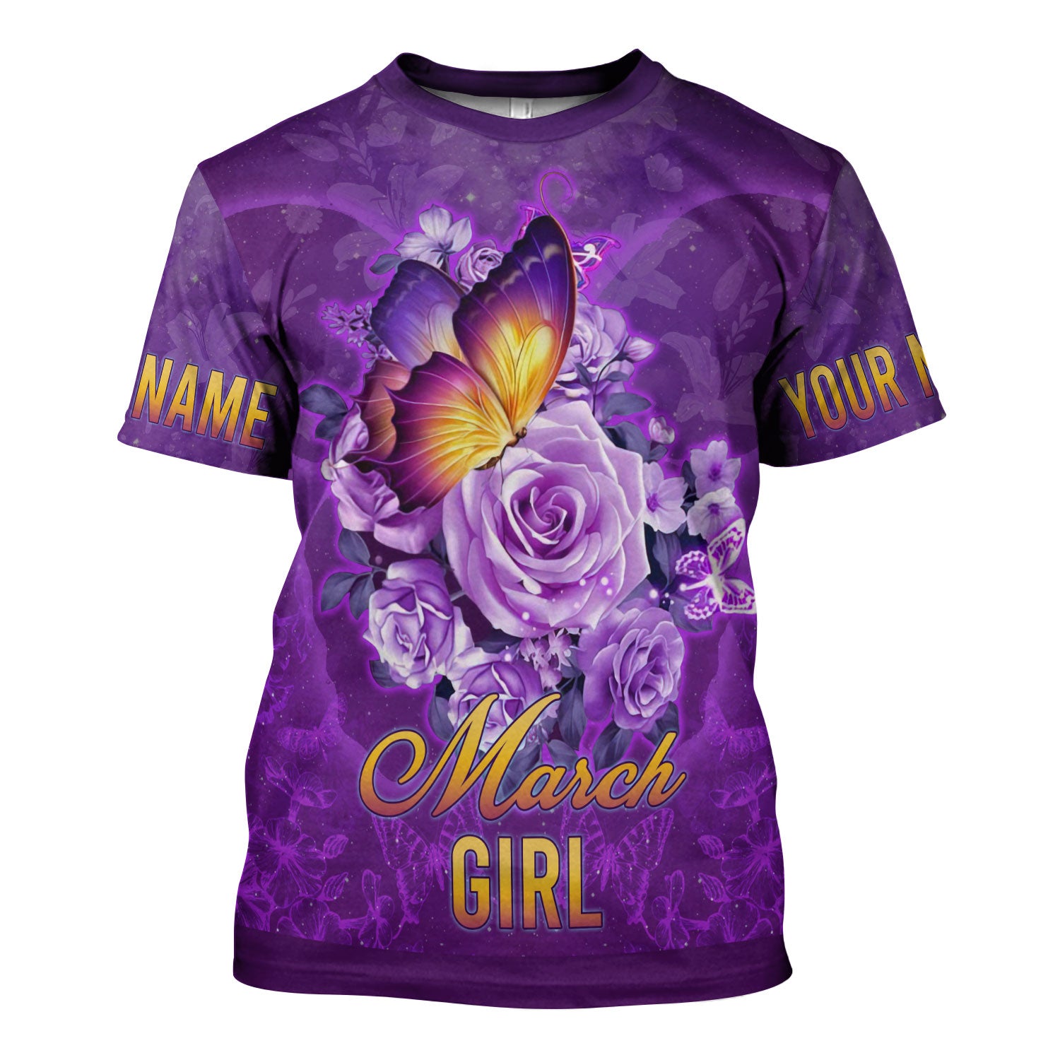 CustomsPig Personalized Tops March Girl All Over Printed