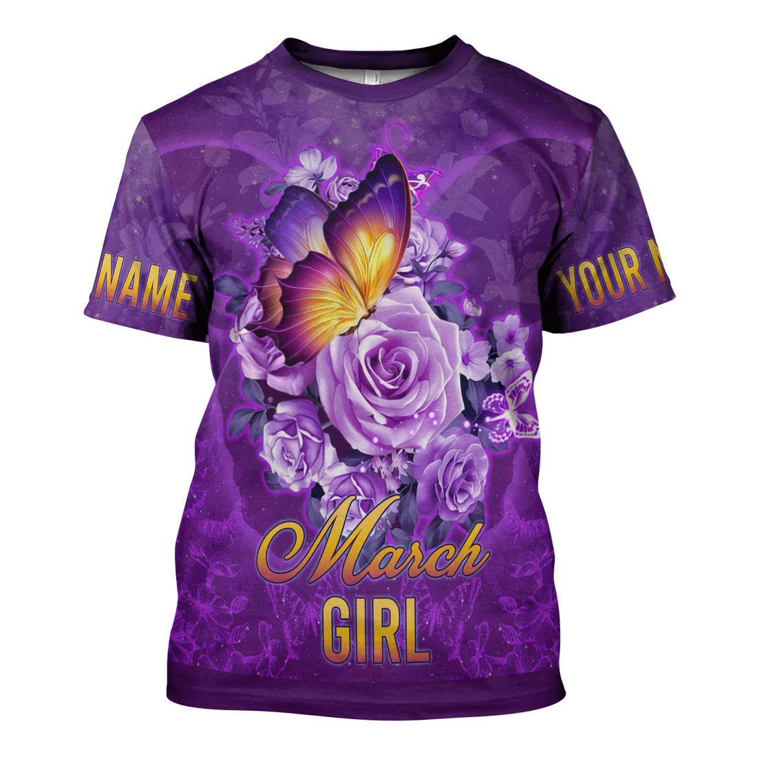 CustomsPig Personalized T-Shirt March Girl All Over Printed