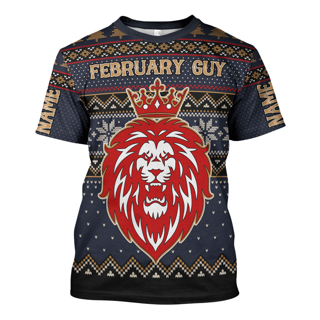 CustomsPig Personalized T-Shirt February King All Over Printed