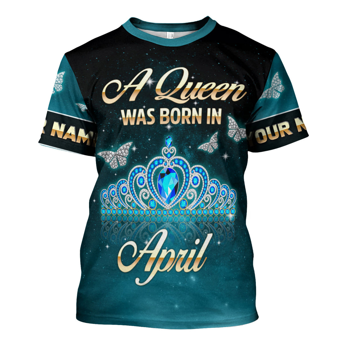 CustomsPig Personalized T-Shirt April Girl All Over Printed