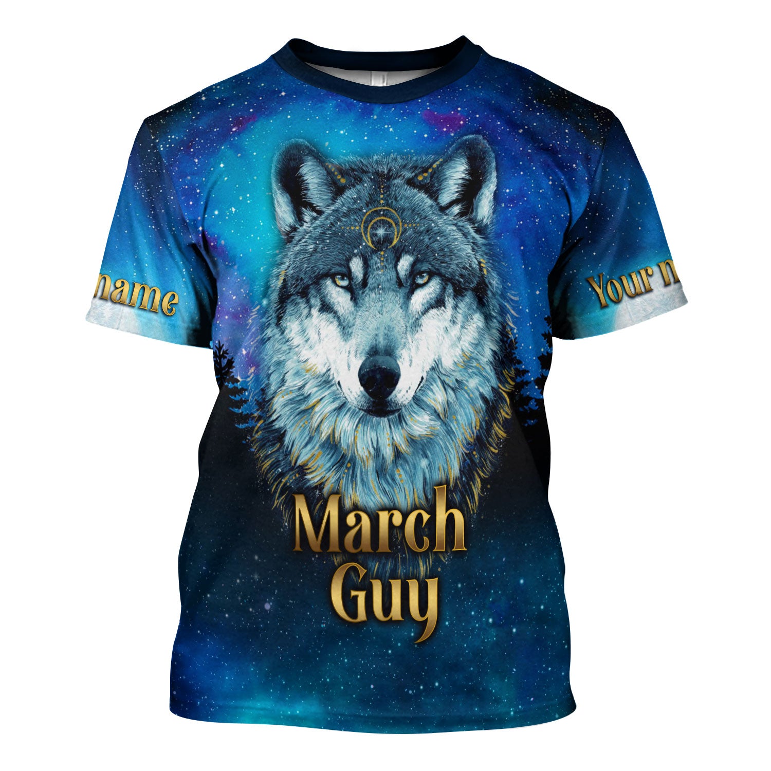 CustomsPig Personalized T-Shirt I Was Born In MarchAll Over Printed
