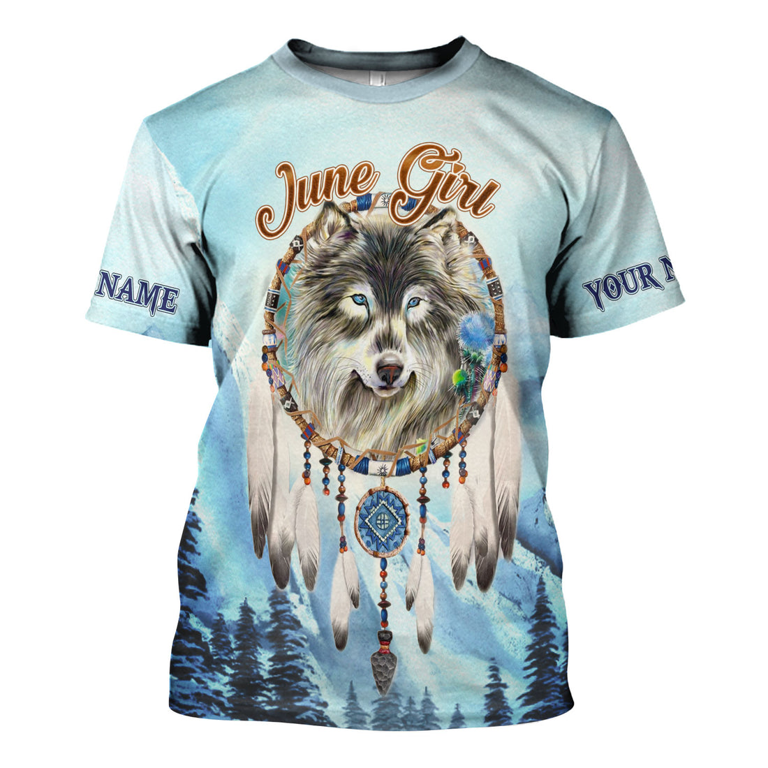 CustomsPig Personalized T-Shirt I Am A June Girl All Over Printed