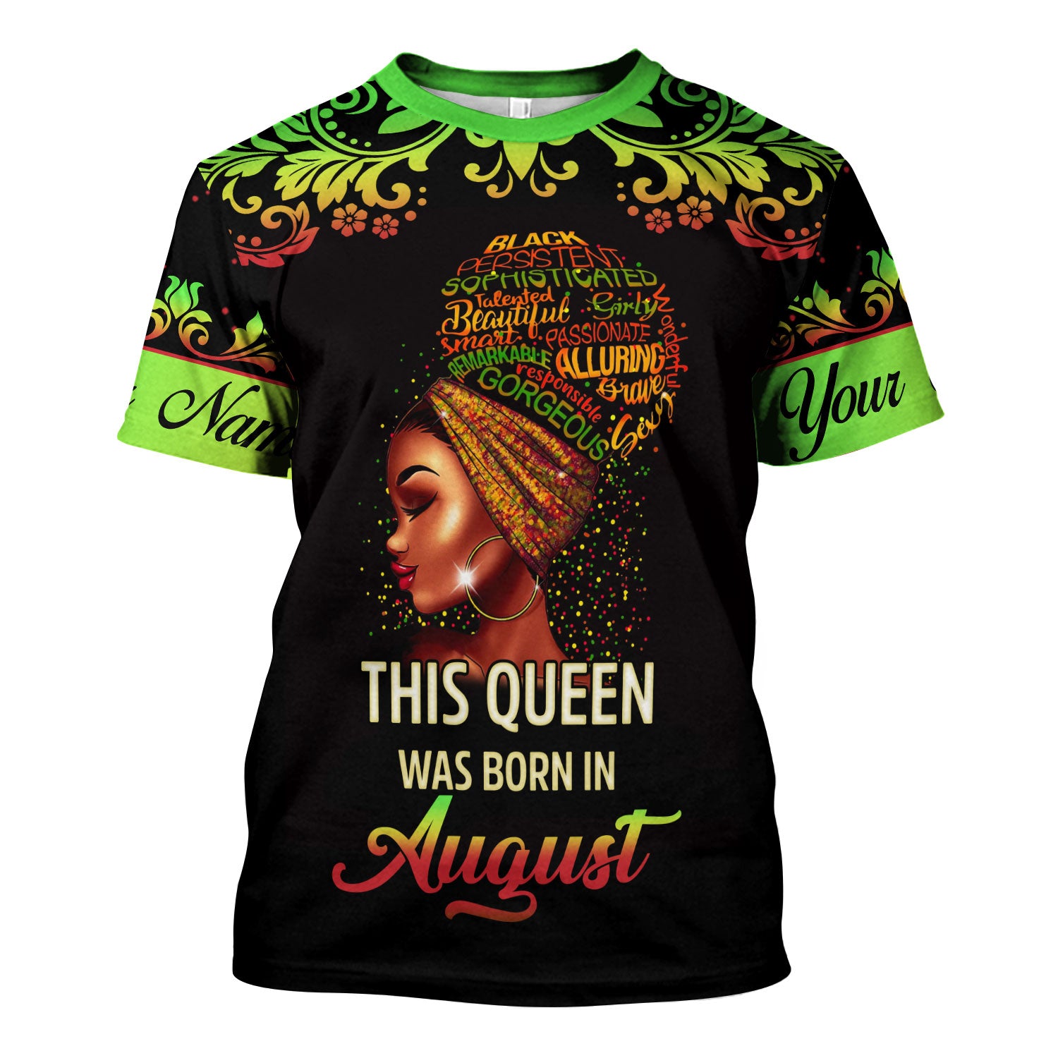 CustomsPig Personalized Tops August Girl I Am 100% Me All Over Printed