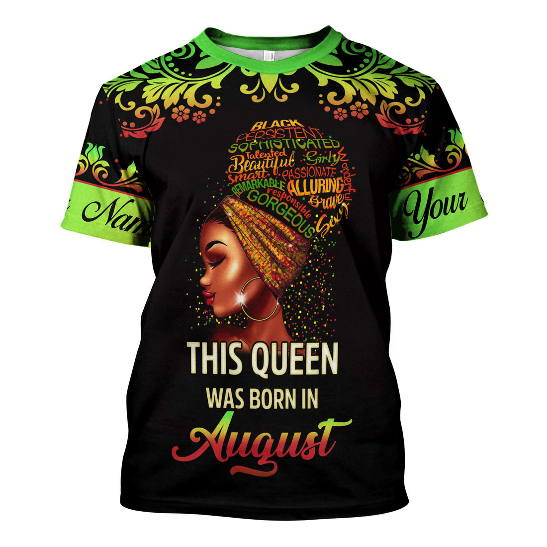 CustomsPig Personalized T-Shirt August Girl I Am 100% Me All Over Printed