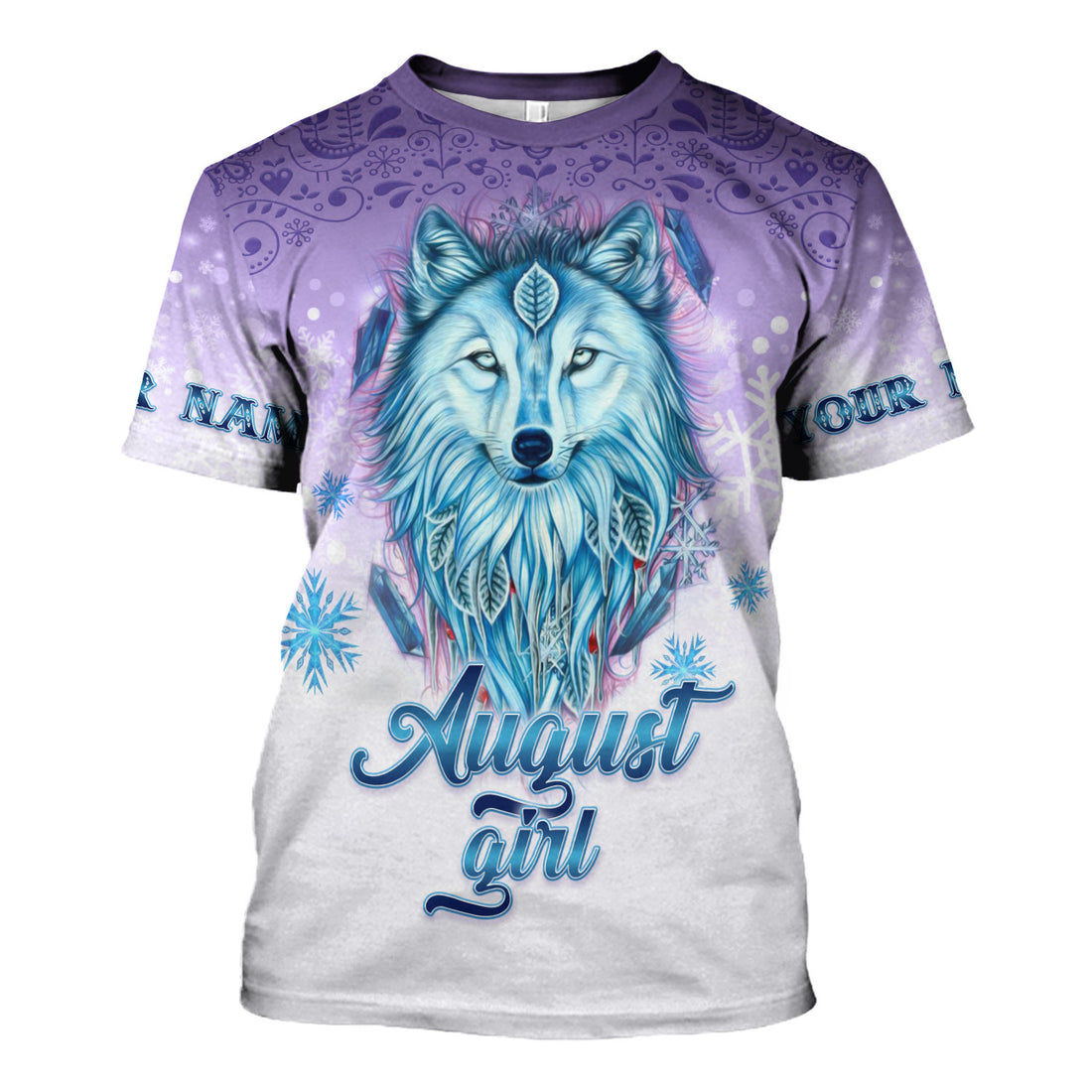 CustomsPig Personalized T-Shirt I'm An August Queen All Over Printed