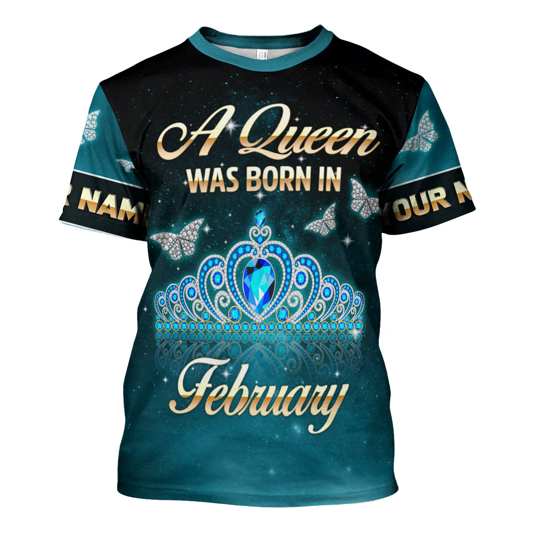 CustomsPig Personalized T-Shirt February Girl All Over Printed