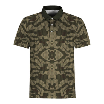 CustomsPig Splinter B Luftwaffen-Splittertarnmuster German Worldwar II Camouglage Patterns Polo Shirt