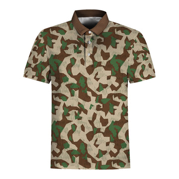 CustomsPig Splittertarnmuster Buntfarbenmuster Germany Wehrmacht Colour Patterns Polo Shirt