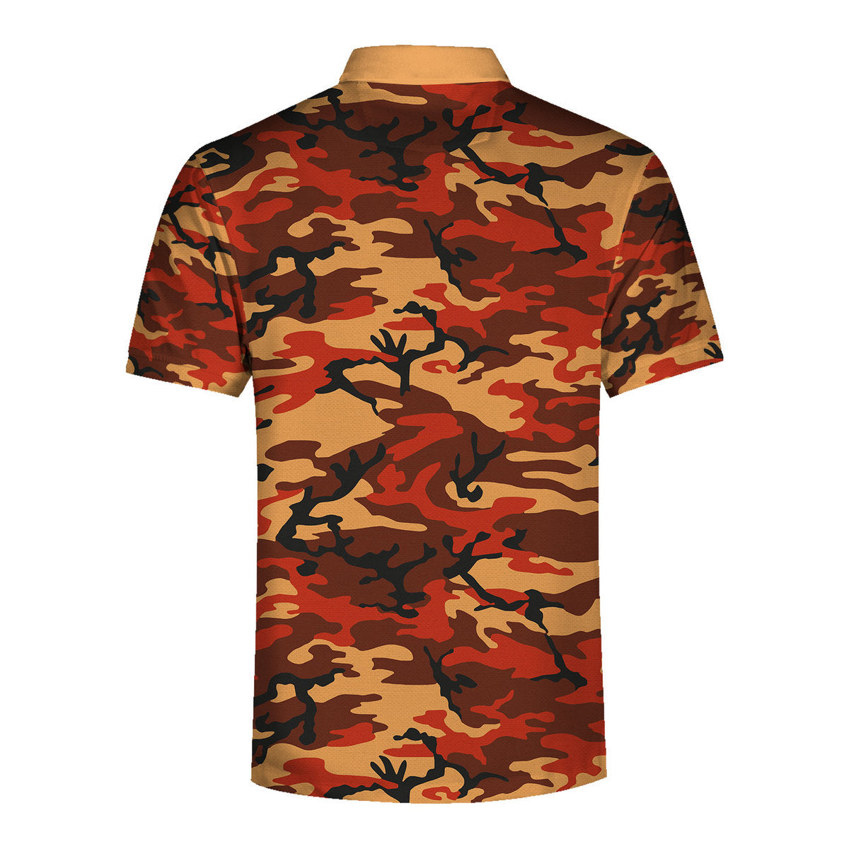 CustomsPig Flecktarn Red Brown German World War II Camouflage Patterns Polo Shirt
