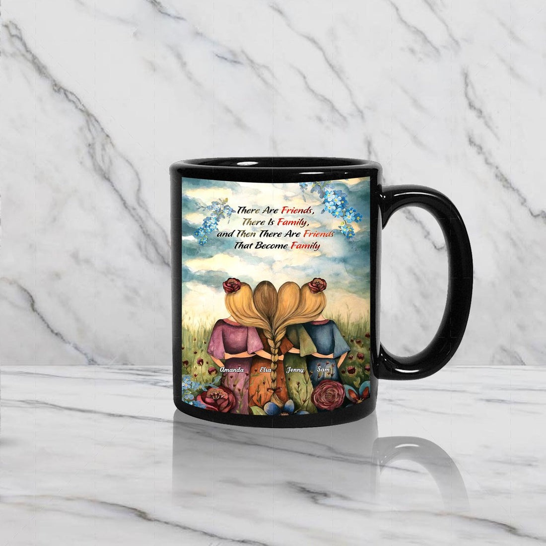 Personalized Mug - There Are Friends, There Is Family, and Then There Are Friends That Become Family