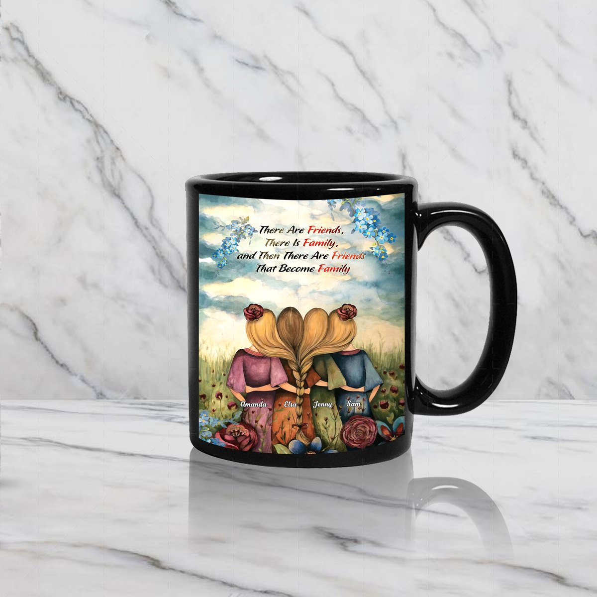 Personalized Mug - There Are Friends, There Is Family, and Then There Are Friends That Become Family