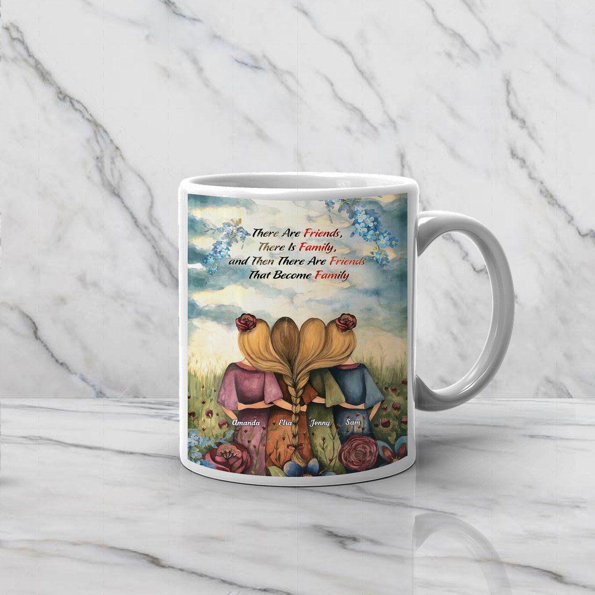 Personalized Mug - There Are Friends, There Is Family, and Then There Are Friends That Become Family