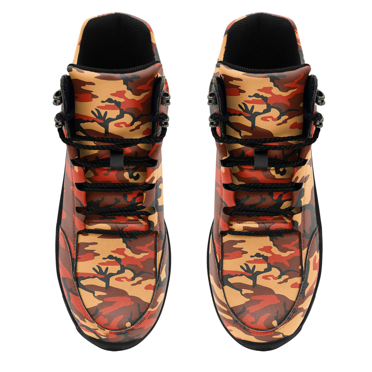 CustomsPig Flecktarn Red Brown German World War II Camouflage Patterns Hiking Shoes