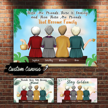Customized Canvas Poster Wall Art Thank You For Being Friends