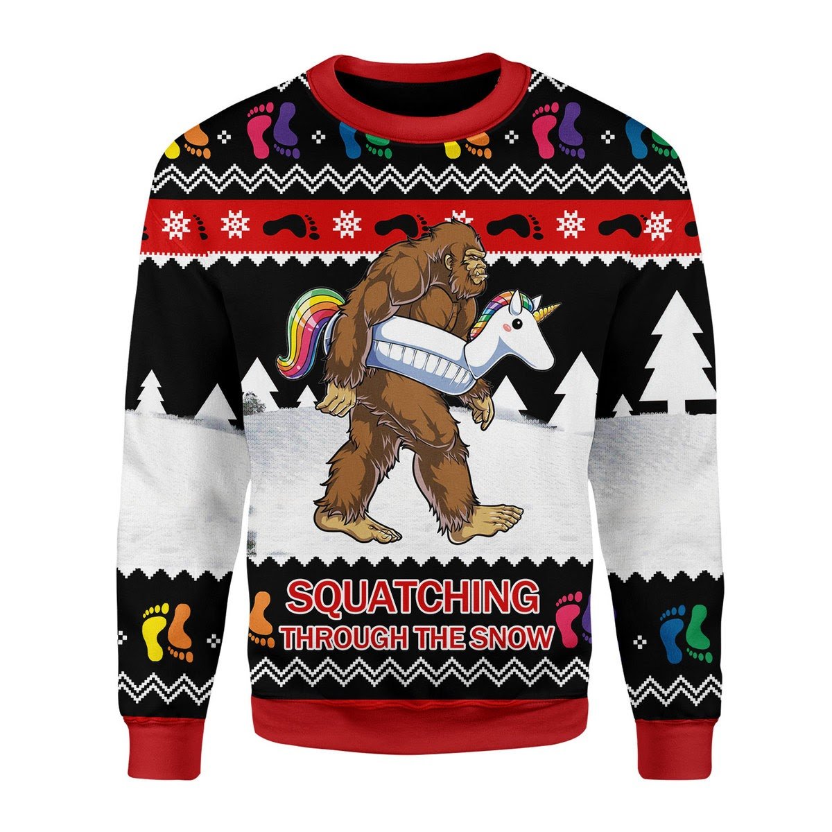 Gearhomies Christmas Unisex Sweater LGBTQ+ Bigfoot 3D Apparel