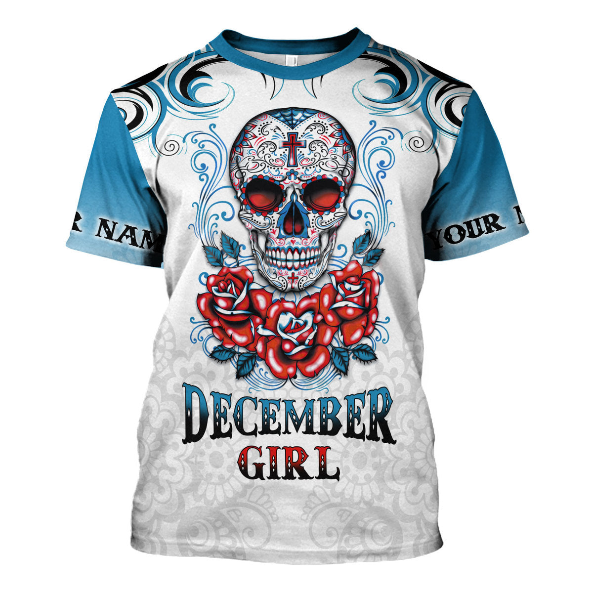 CustomsPig Personalized T-shirt December Girl All Over Printed
