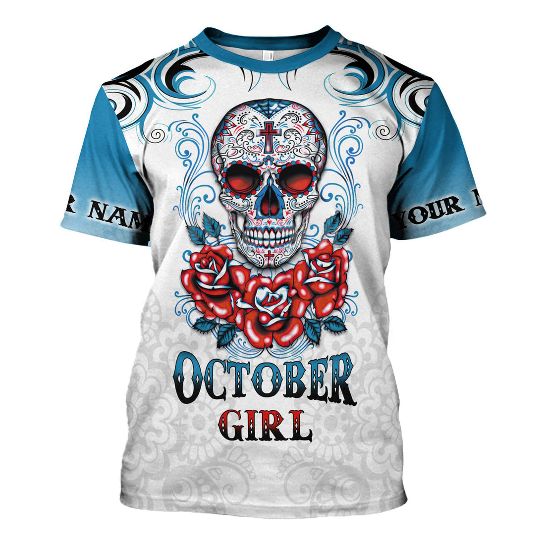 CustomsPig Personalized T-shirt October Girl All Over Printed