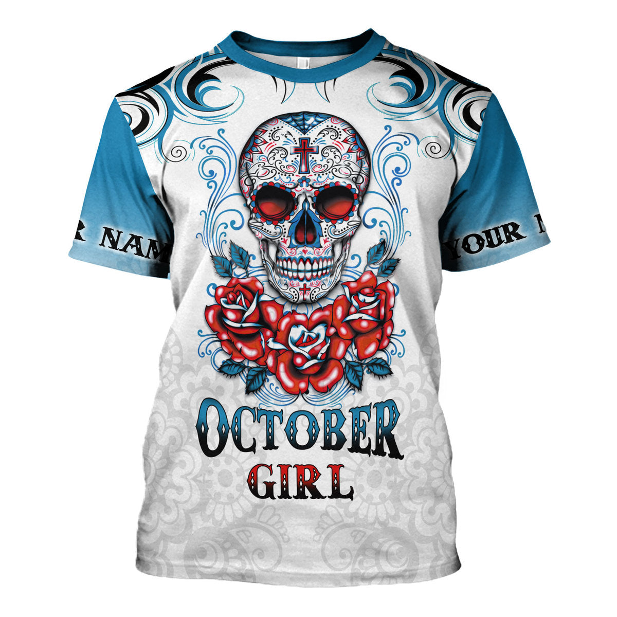 CustomsPig Personalized T-shirt October Girl All Over Printed