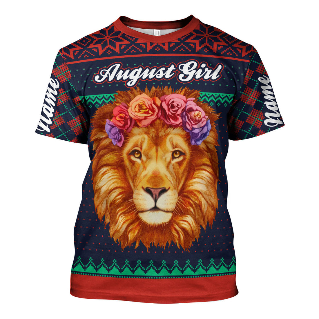 CustomsPig Personalized T-shirt August Girl All Over Printed