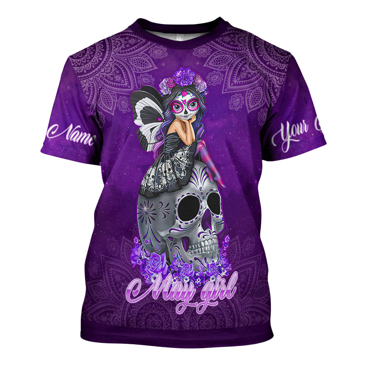 CustomsPig Personalized T-Shirt May Girl I Have Tattoos All Over Printed