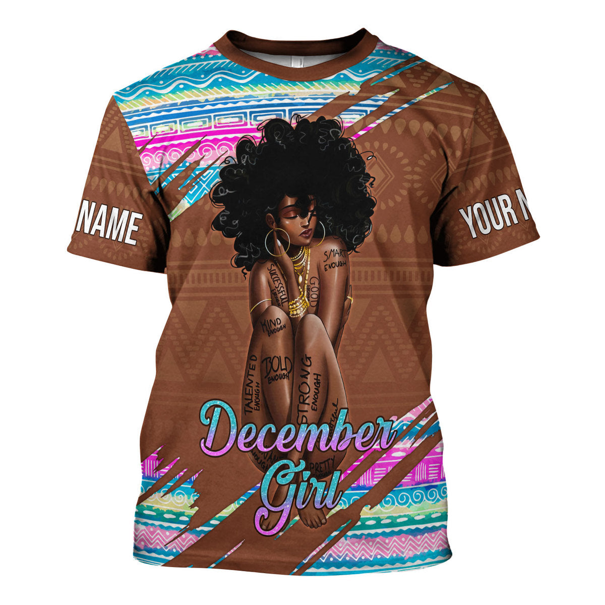 Customspig Personalized Tops December Girl All Over Printed