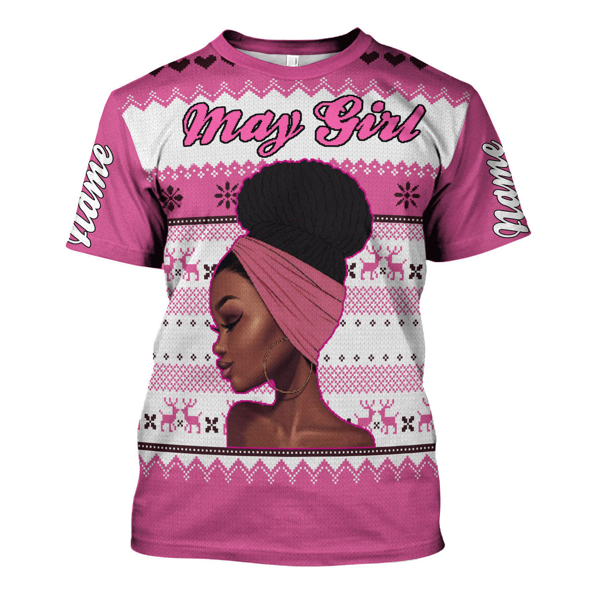 CustomsPig Personalized T-shirt May Girl All Over Printed