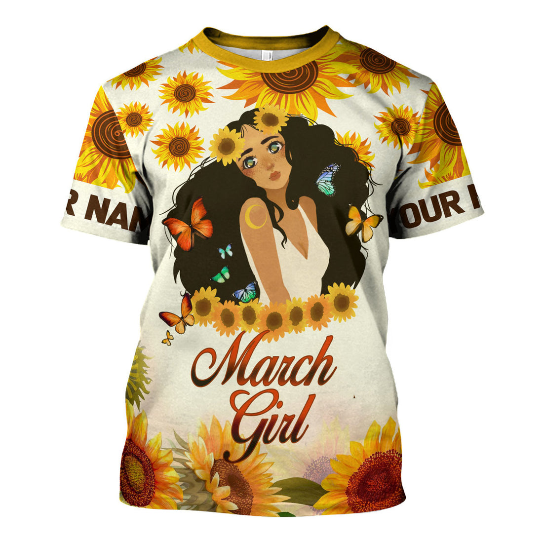 CustomsPig Personalized T-Shirt March Girl All Over Printed