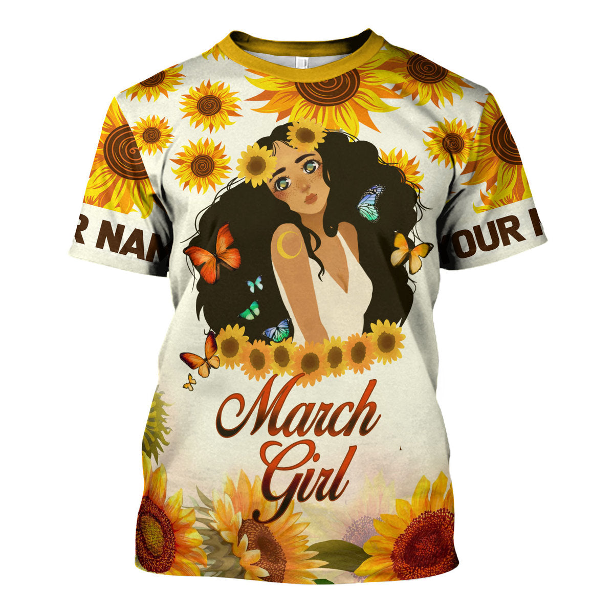 CustomsPig Personalized T-Shirt March Girl All Over Printed