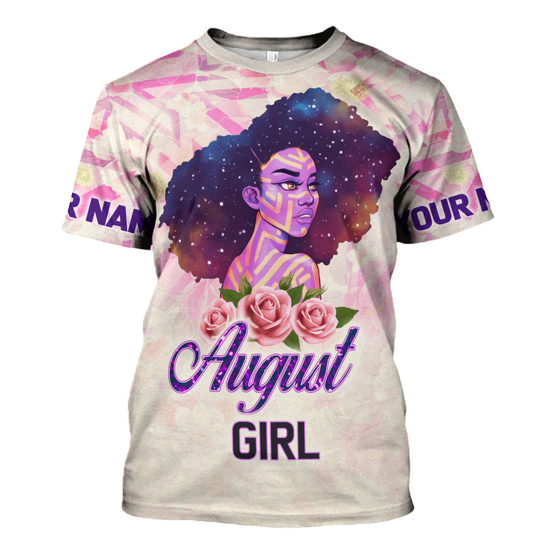 CustomsPig Personalized T-Shirt August Girl All Over Printed