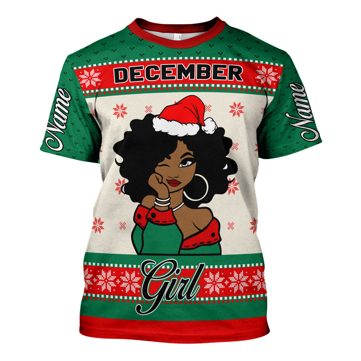 Personalized Tracksuit December Girl All Over Printed