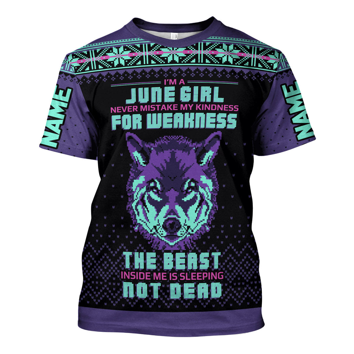 CustomsPig Personalized T-shirt June Girl All Over Printed