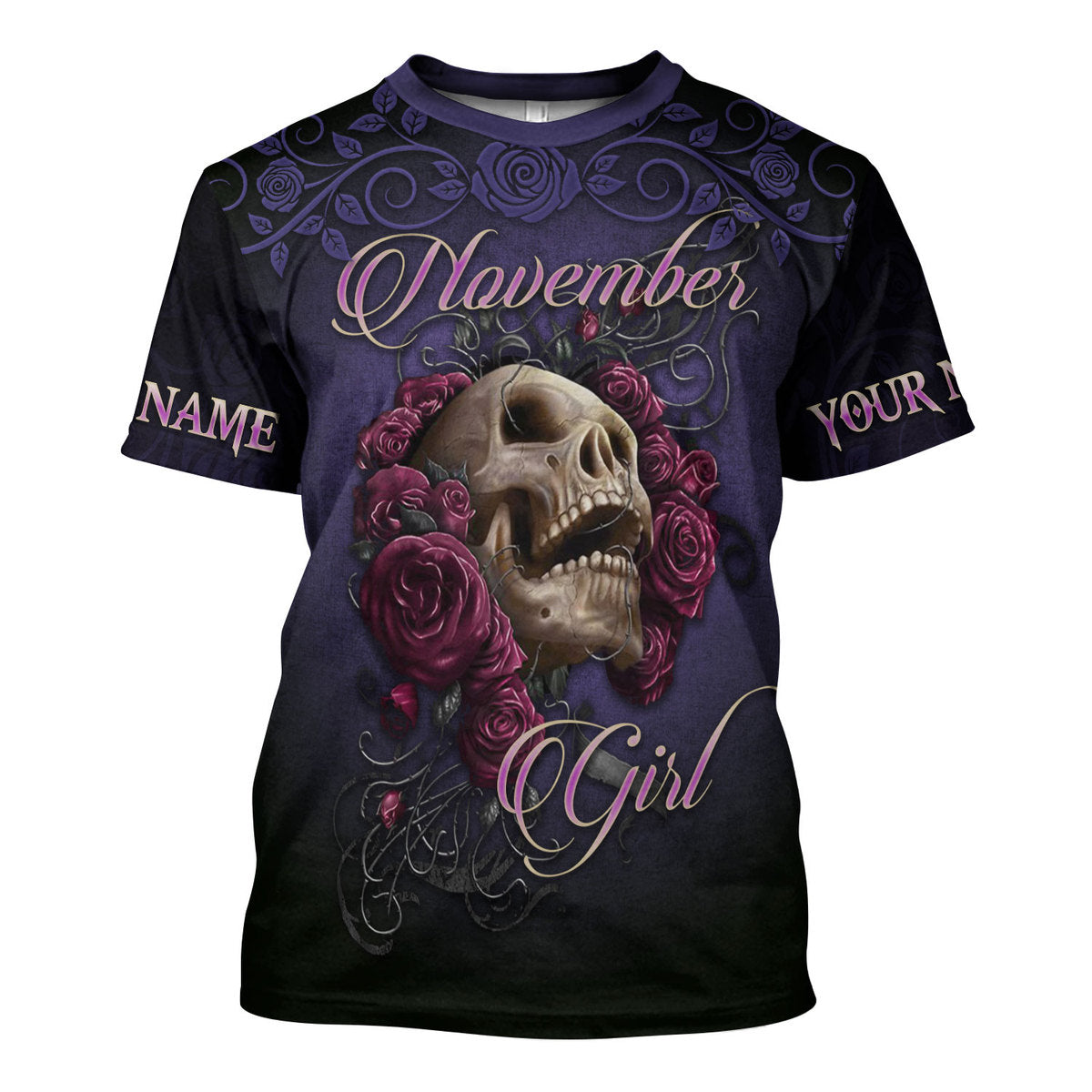 CustomsPig Personalized Tops November Girl All Over Printed