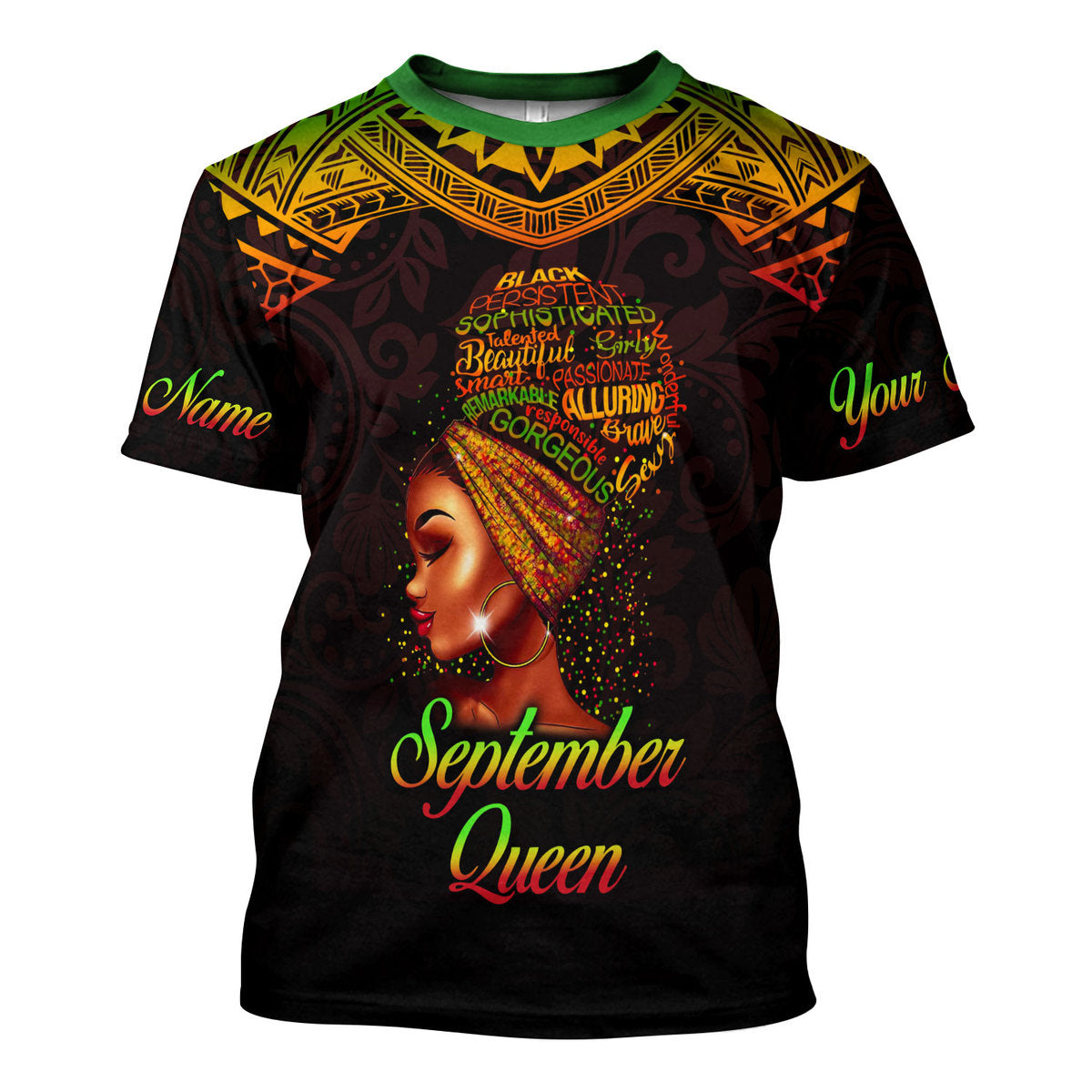 CustomsPig Personalized T-shirt September Queen All Over Printed