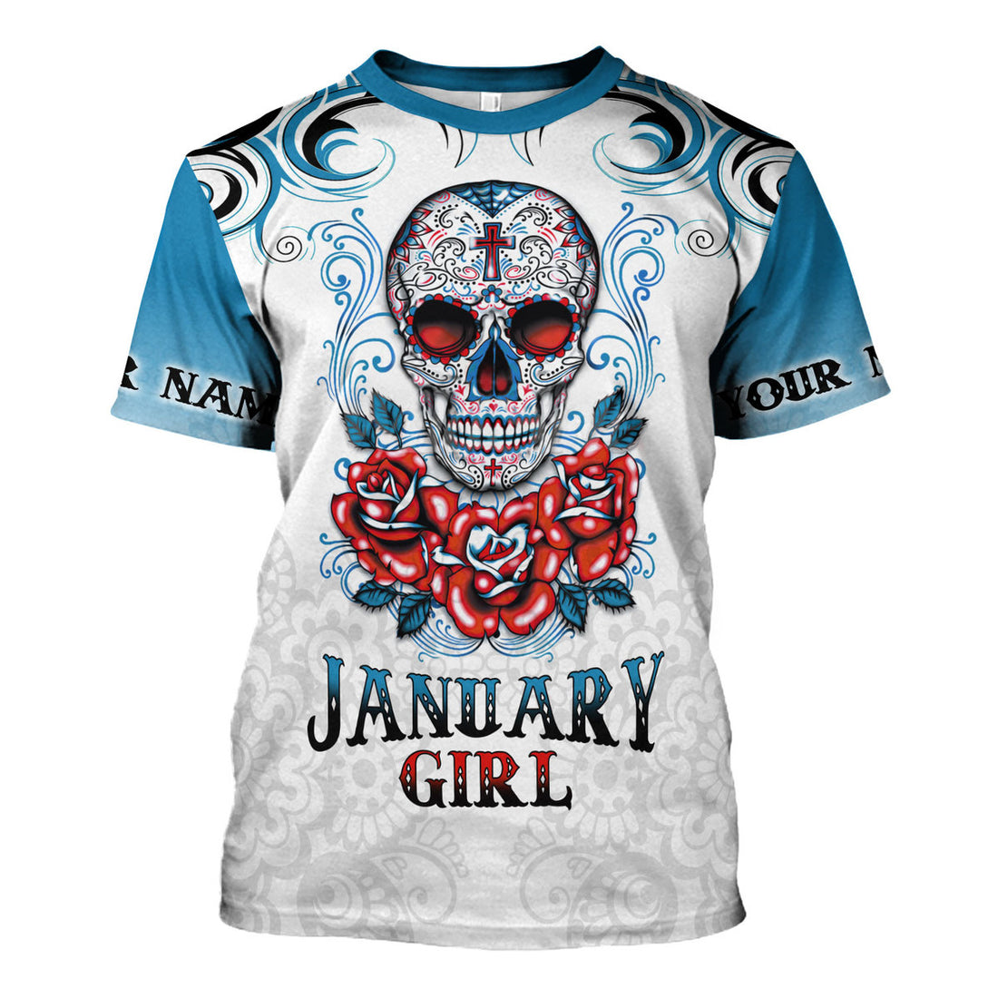 CustomsPig Personalized T-Shirt January Girl All Over Printed