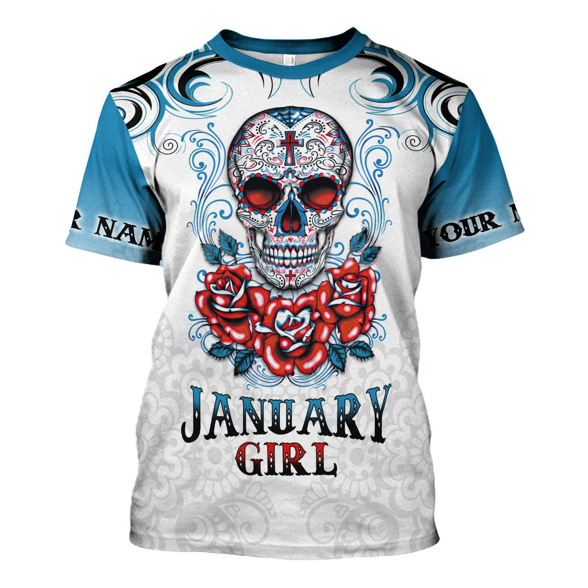 CustomsPig Personalized T-Shirt January Girl All Over Printed