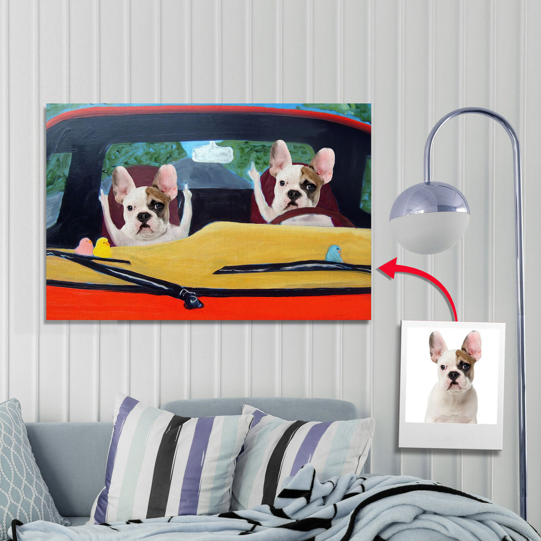 Customized Dogs Photos Canvas Poster Wall Art Family Gift