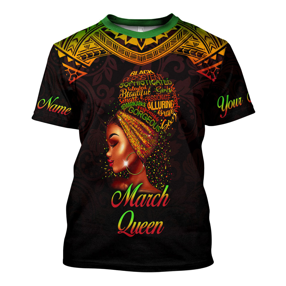 CustomsPig Personalized T-Shirt March Queen All Over Printed