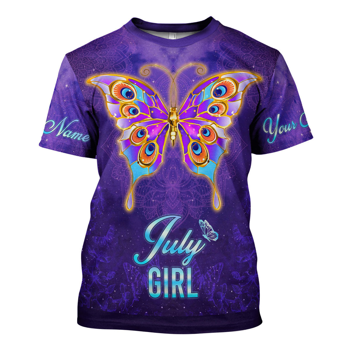 CustomsPig Personalized T-Shirt July Girl All Over Printed