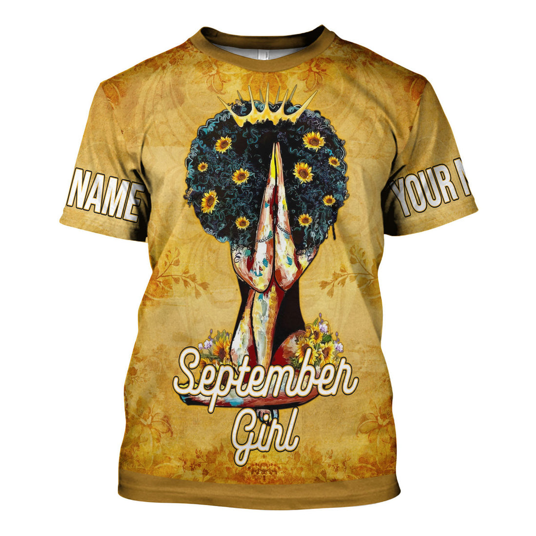 Customspig Personalized T-Shirt September Girl All Over Printed