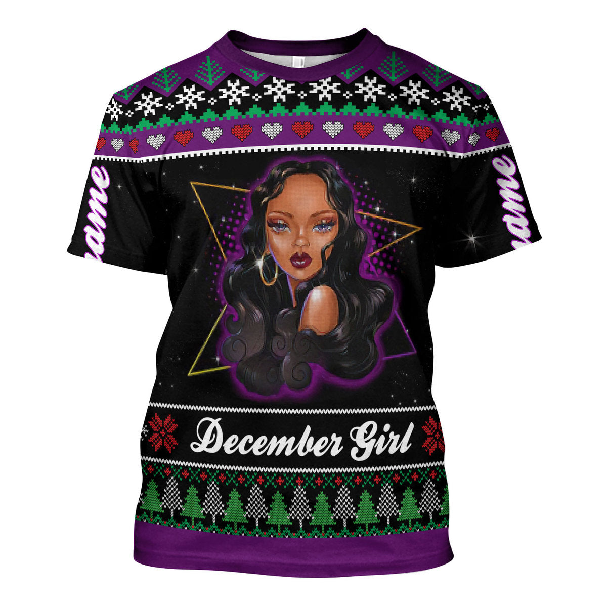 CustomsPig Personalized  Tops  December Girl All Over Printed