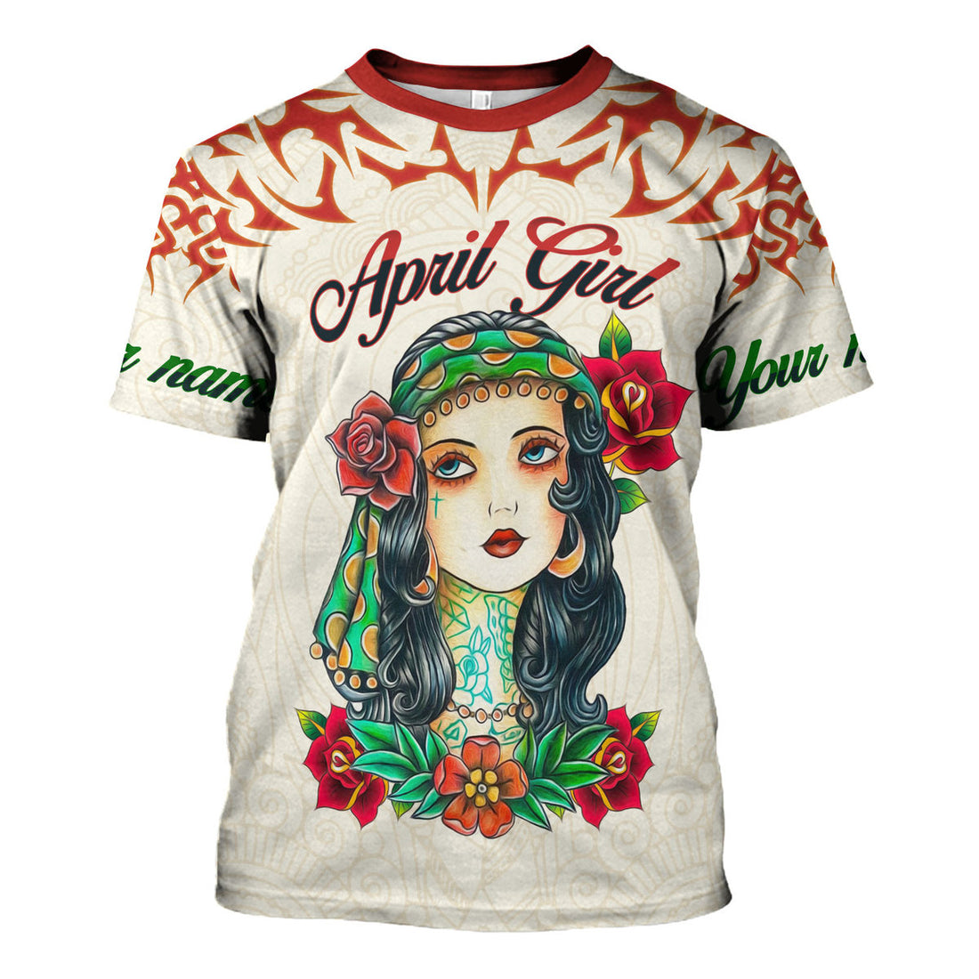 CustomsPig Personalized T-Shirt April Girl I Do What I Want All Over Printed